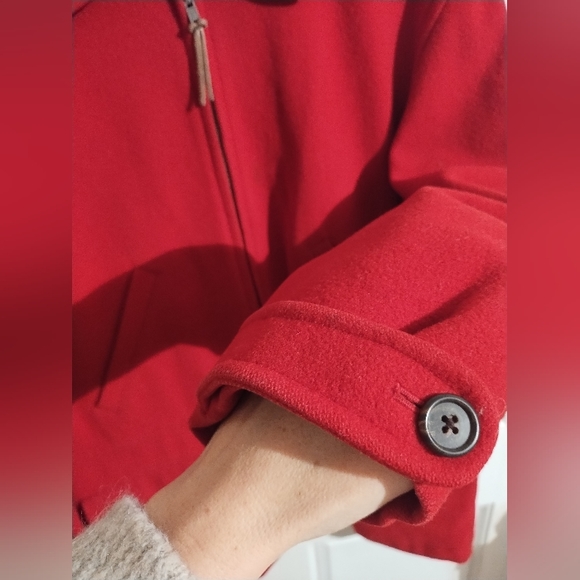 Lauren Ralph Lauren Women's S Full Zip Red Wool Jacket Plaid Lining - Picture 5 of 9